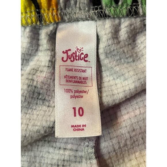 Justice Girls 10 Sleep Pants Jogger Smiley Face Emoji Hugs Current Mood - Picture 6 of 13